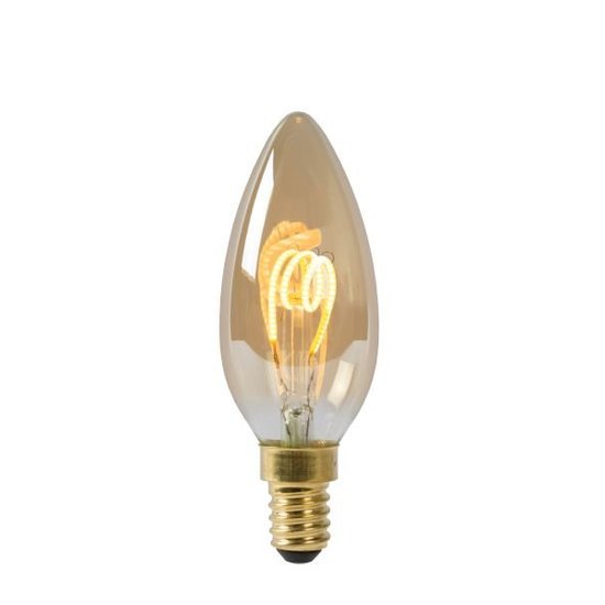 Lampe bougie filament ambre 3W LED