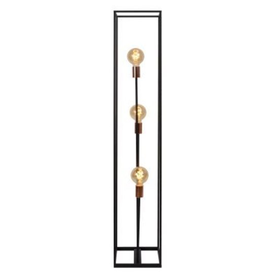 Schwarze Stehlampe für 3 Lampen