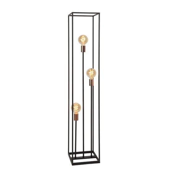 Black floor lamp for 3 lamps