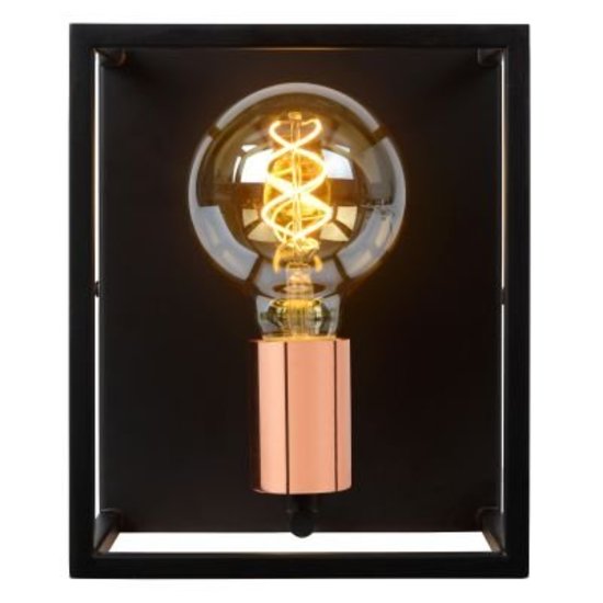 Cube Wandleuchte mit schwarzem E27-Lampensockel