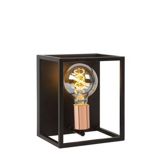 Kubus wandlamp zwart E27 lampvoet