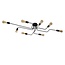 Ceiling lamp with 8 arms black