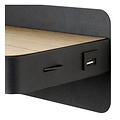 Aplique de cama con conexión USB LED blanco o negro