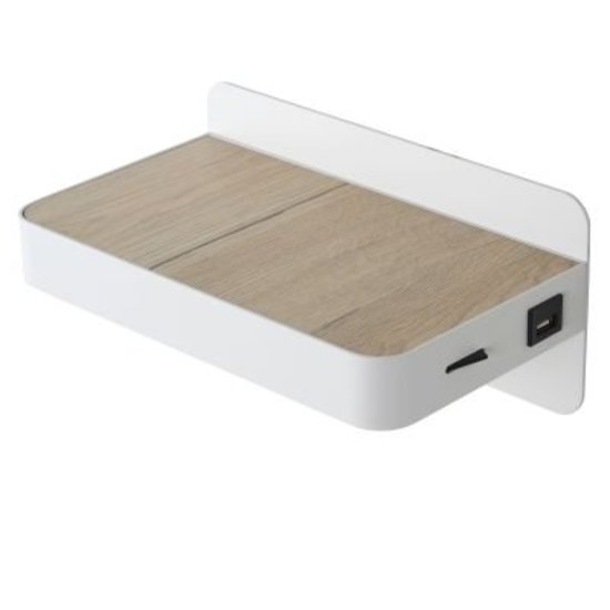 Aplique de cama con conexión USB LED blanco o negro