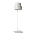 Lámpara de mesa exterior sin cable LED negra, blanca, regulable