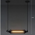Industrial black pendant lamp 440mm wide E27
