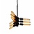Dreieck Pendelleuchte Vintage 9 Lampen