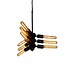 Homelighting Helix triangle pendant light 9-light E27, black metal, diameter 200-570 mm, industrial vintage design
