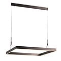 Fantasia Fantasia Pure square LED pendant lamp 90x90cm black, dimmable, 3000K warm white light, 2520 lumens