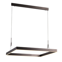 Fantasia Pure lámpara colgante LED cuadrada 90x90cm negro