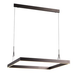 Fantasia Pure Square LED hanglamp 90x90cm donker koperbruin
