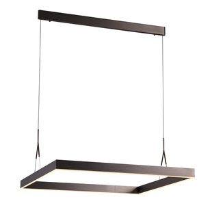 Lámpara cuadrada LED blanco, negro, marrón 90x90cm