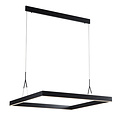 Fantasia Fantasia Pure Square vierkante LED hanglamp 90x90cm, dimbaar, 3000K, 2520 lumen, donker koperbruin aluminium