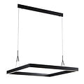 Fantasia Pure Square square LED pendant light 90x90cm, dimmable, 3000K, 2520 lumens, dark copper brown aluminium