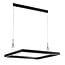Fantasia Fantasia Pure square LED pendant lamp 90x90cm black, dimmable, 3000K warm white light, 2520 lumens