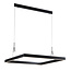 Fantasia Fantasia Pure vierkante LED hanglamp 90x90cm zwart, dimbaar, 3000K warm wit licht, 2520 lumen