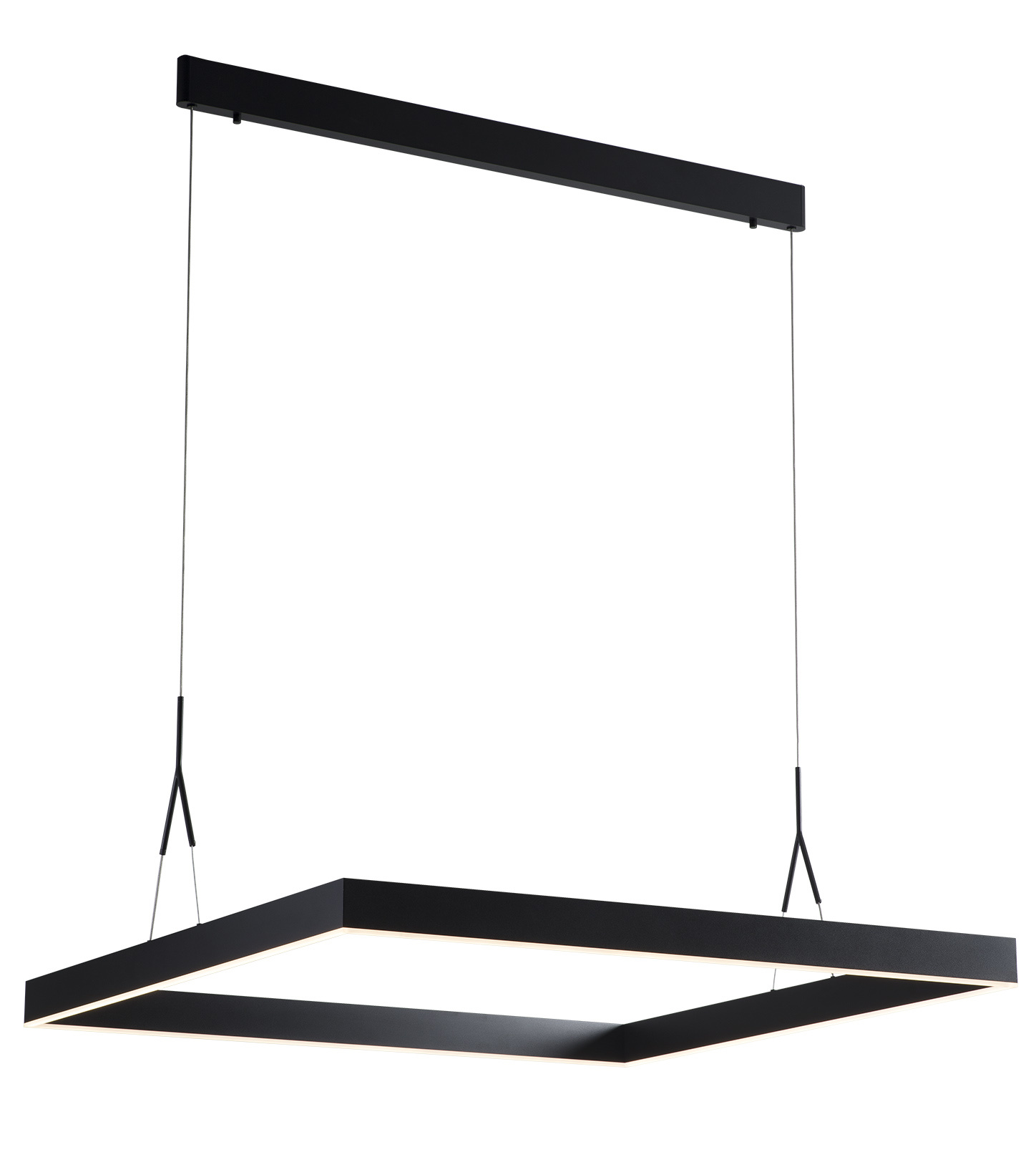 Elegante lámpara LED regulable rectangular en negro - Powell