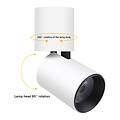 Lampe cylindrique 7W LED noir ou blanc dimmable