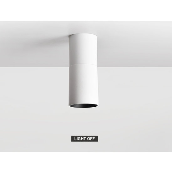 Lampe cylindrique 7W LED noir ou blanc dimmable