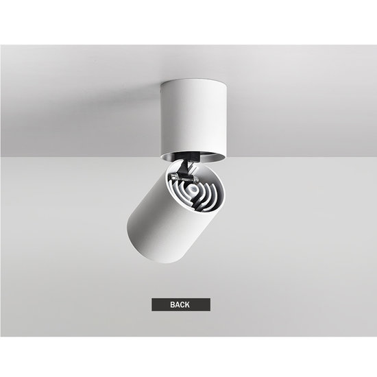 Lampe cylindrique 7W LED noir ou blanc dimmable