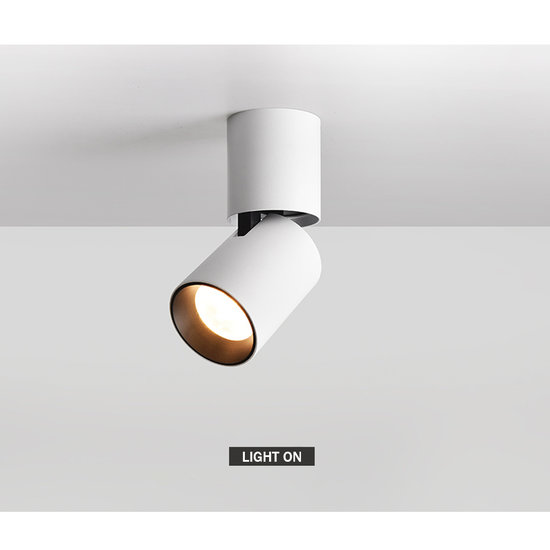 Lampe cylindrique 7W LED noir ou blanc dimmable