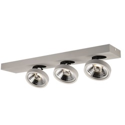 Spot de plafond avec 3 x AR111 12W blanc ou noir