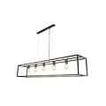 Fantasia Kago hanglamp met 5 E27-fittingen, 150 cm lang, van staal in de kleur ruggine (roestbruin)