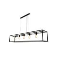 Fantasia Kago hanglamp met 5 E27-fittingen, 150 cm lang, van staal in de kleur ruggine (roestbruin)