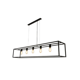 Hanging lamp black or rust E27x5 1500mm long