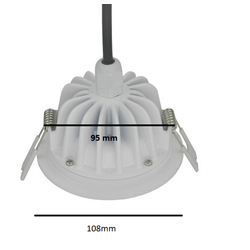 Spot encastrable salle de bain 15W LED trou 95mm