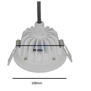 Bathroom recessed spot 15W LED hole size 95mm