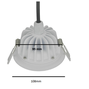 Einbaustrahler für Badezimmer, 15 W, LED-Lochgröße 95 mm