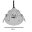 Bathroom downlight 15W LED cut-out size 170mm