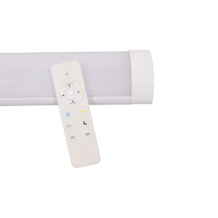 Fluorescent LED fixture 60W 150 cm color adjustable and dimmable with remote control