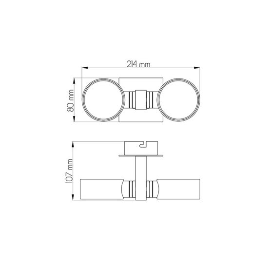 Lámpara de techo NicNac 2XG9/2.5W LED blanco satinado