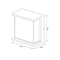 Zwarte wandlamp met wit plexiglas IP65 buiten 9Watt