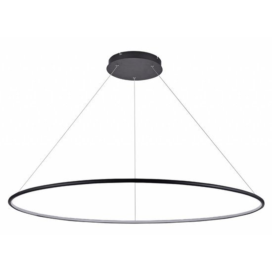 Lámpara circular blanca o negra 64 W LED 120 cm XXL cable 3 m