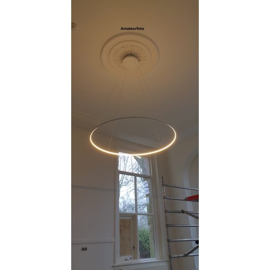 Lámpara circular blanca o negra 64 W LED 120 cm XXL cable 3 m