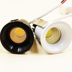 Mini spot led encastrable intérieur 3W 35 mm Ø blanc ou noir