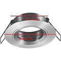 Fantasia Saturn inbouwspot voor GU10, vast (niet richtbaar), mat zwart, aluminium, diameter 80 mm, lamp niet inbegrepen.