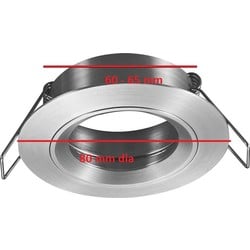 Fantasia Saturn recessed spot GU10 fixed matte black 80mm (excl. lamp)