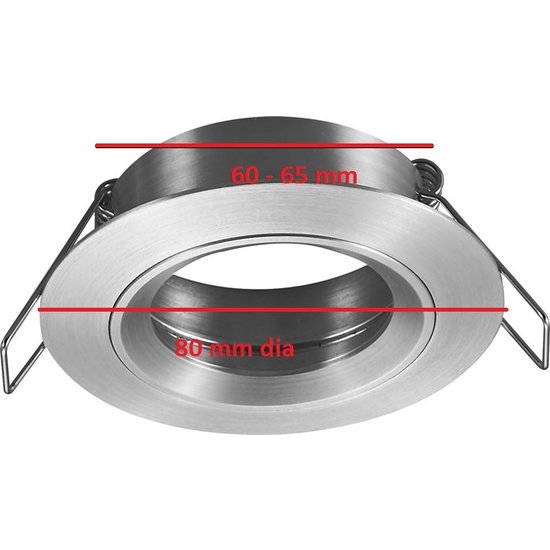 Fantasia Saturn inbouwspot voor GU10, vast (niet richtbaar), mat zwart, aluminium, diameter 80 mm, lamp niet inbegrepen.