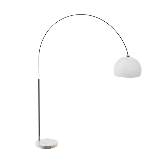 Staande lamp met boog wit 1800-2080mm hoog