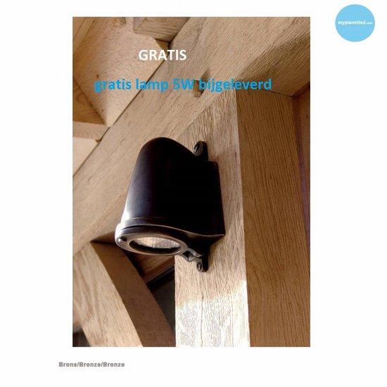 Authentage Außenwandleuchte ländlich Bronze-Chrom-Nickel-Messing GU10 130mm