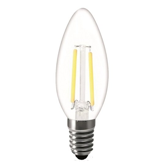 Fantasia LED kaarslamp E14, spiraaldraad, amber glas, 3W, 2200K, dimbaar
