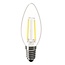 Fantasia ampoule LED bougie E14, filament spirale, verre ambre, 3W, 2200K, dimmable