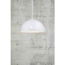 Ellen 40 pendant light dome shape steel white with E27 fitting