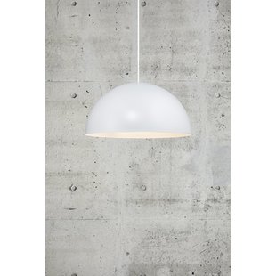 Hanglamp boven tafel diameter 300 mm of 400 mm halfrond met E27 fitting wit of zwart