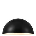 Nordlux Hängelampe Ellen 40, kuppelförmiger Schirm aus Stahl, Durchmesser 400 mm, E27-Fassung, verstellbares Kabel bis 2 m, weiß