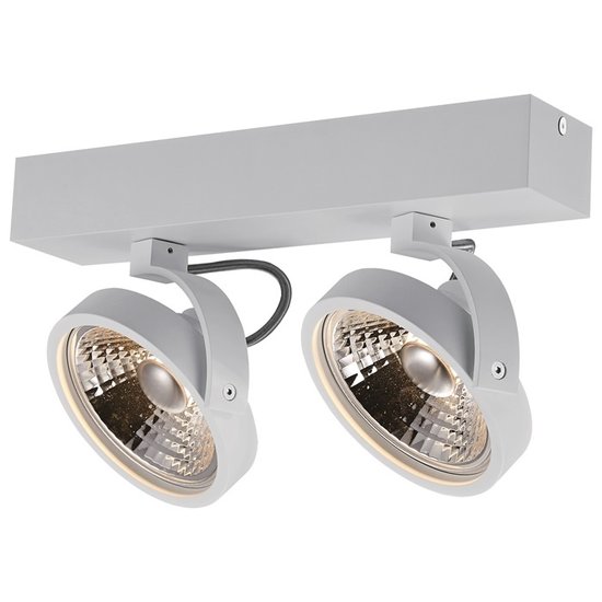 Fantasia Pulse-2 plafonnier double noir, orientable, avec 2x AR111 LED 12W 2700K 1386 lumens, dimmable